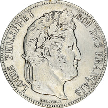 Coin, France, Louis-Philippe, 5 Francs, 1840, Rouen, VF(30-35), Silver