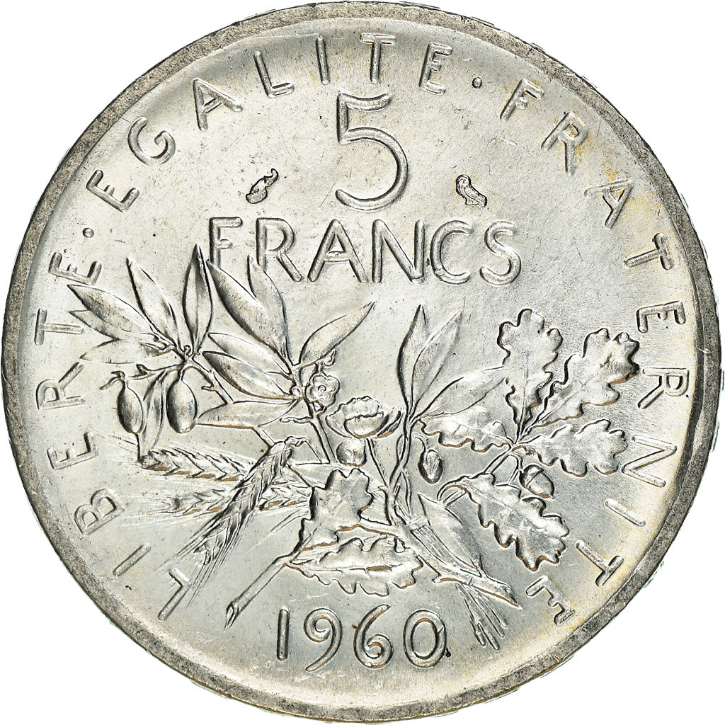 Monnaie, France, Semeuse, 5 Francs, 1960, FDC, Argent, Gadoury:770, KM:926