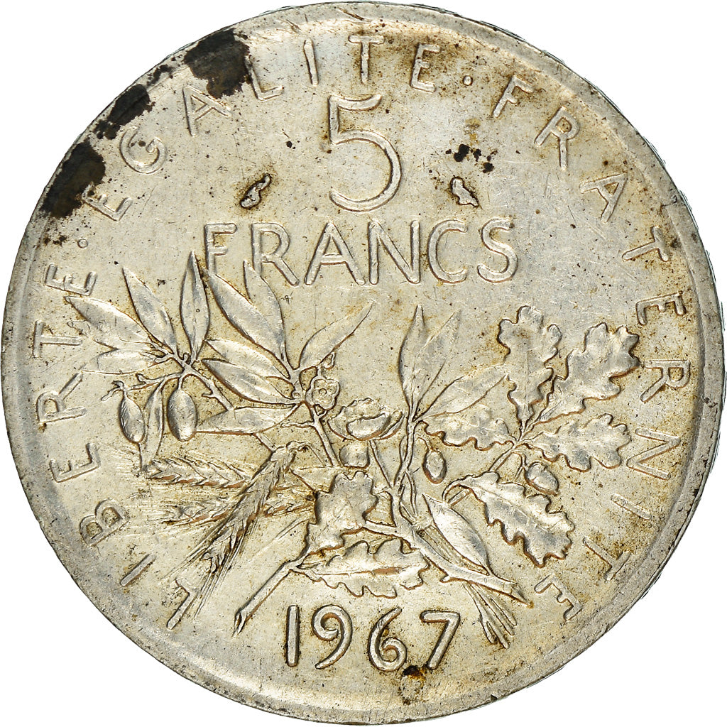 Coin, France, Semeuse, 5 Francs, 1967, Paris, VF(30-35), Silver, KM:926
