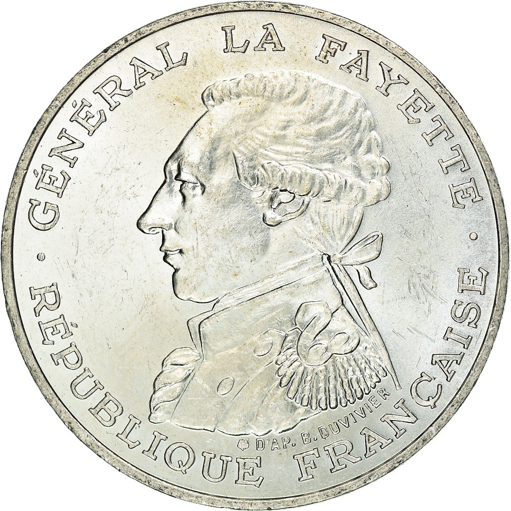 Coin, France, Lafayette, 100 Francs, 1987, AU(55-58), Silver, KM:962