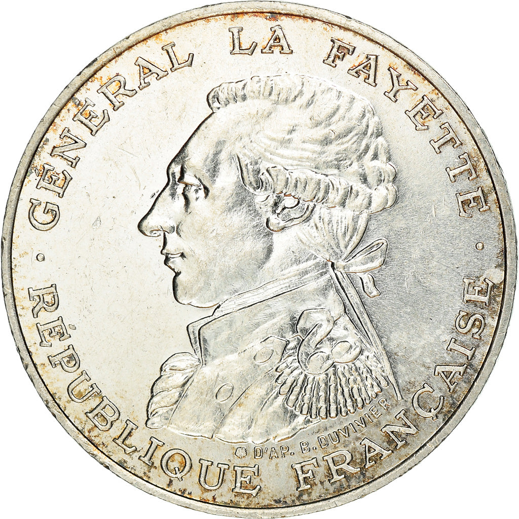 Coin, France, Lafayette, 100 Francs, 1987, AU(55-58), Silver, KM:962