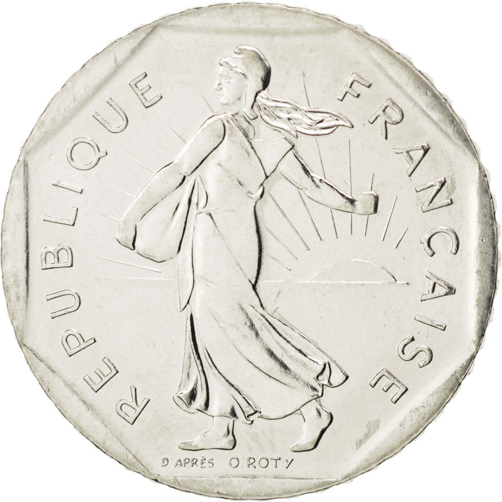 FRANCE, Semeuse, 2 Francs, 1999, KM #942.1, MS(65-70), Nickel, 26.5, Gadoury...
