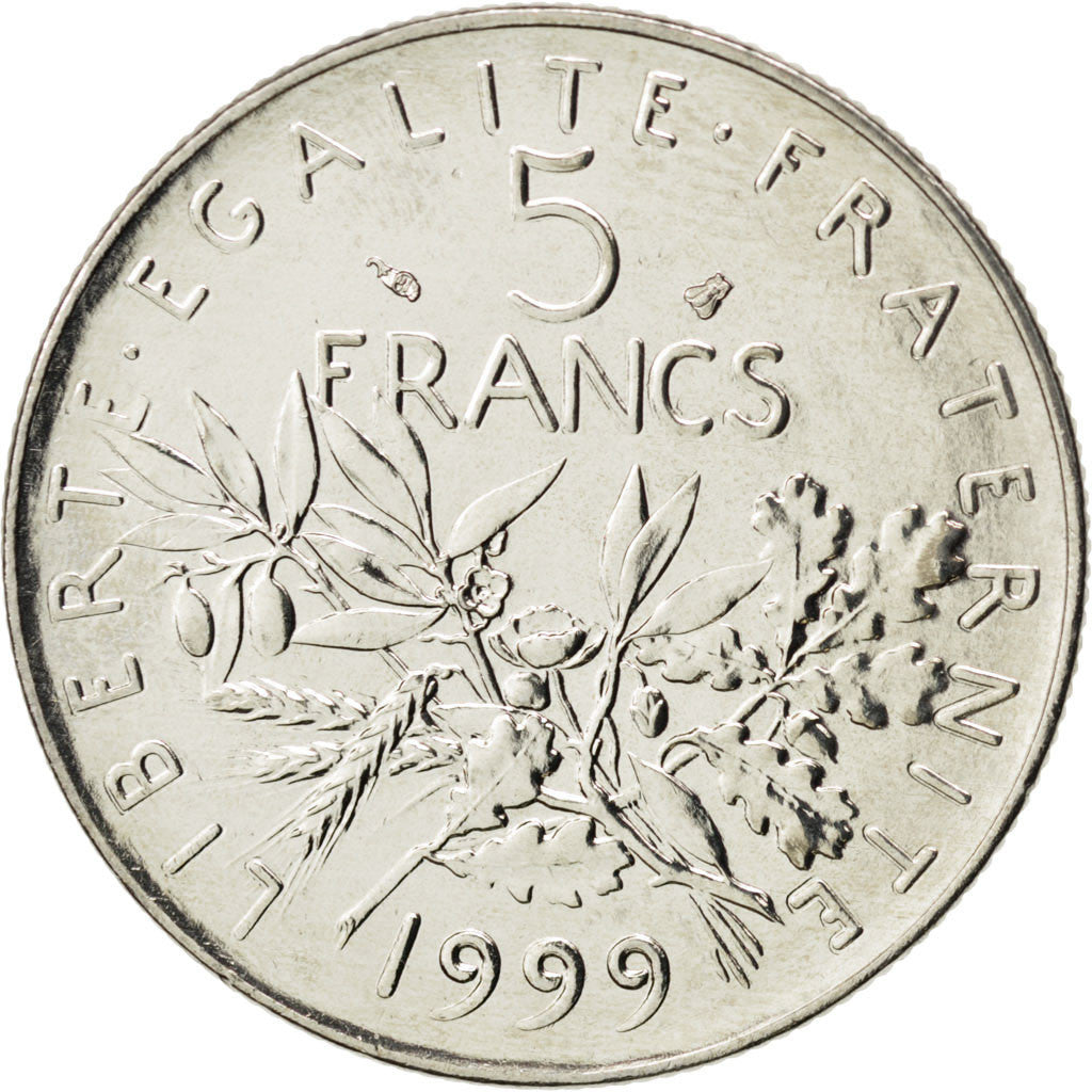 Vème République, 5 Francs Semeuse, 1999, Gadoury 771
