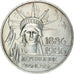 Coin, France, Statue de la Liberté, 100 Francs, 1986, MS(60-62), Silver