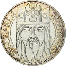 Coin, France, Charlemagne, 100 Francs, 1990, Paris, MS(60-62), Silver, KM:982