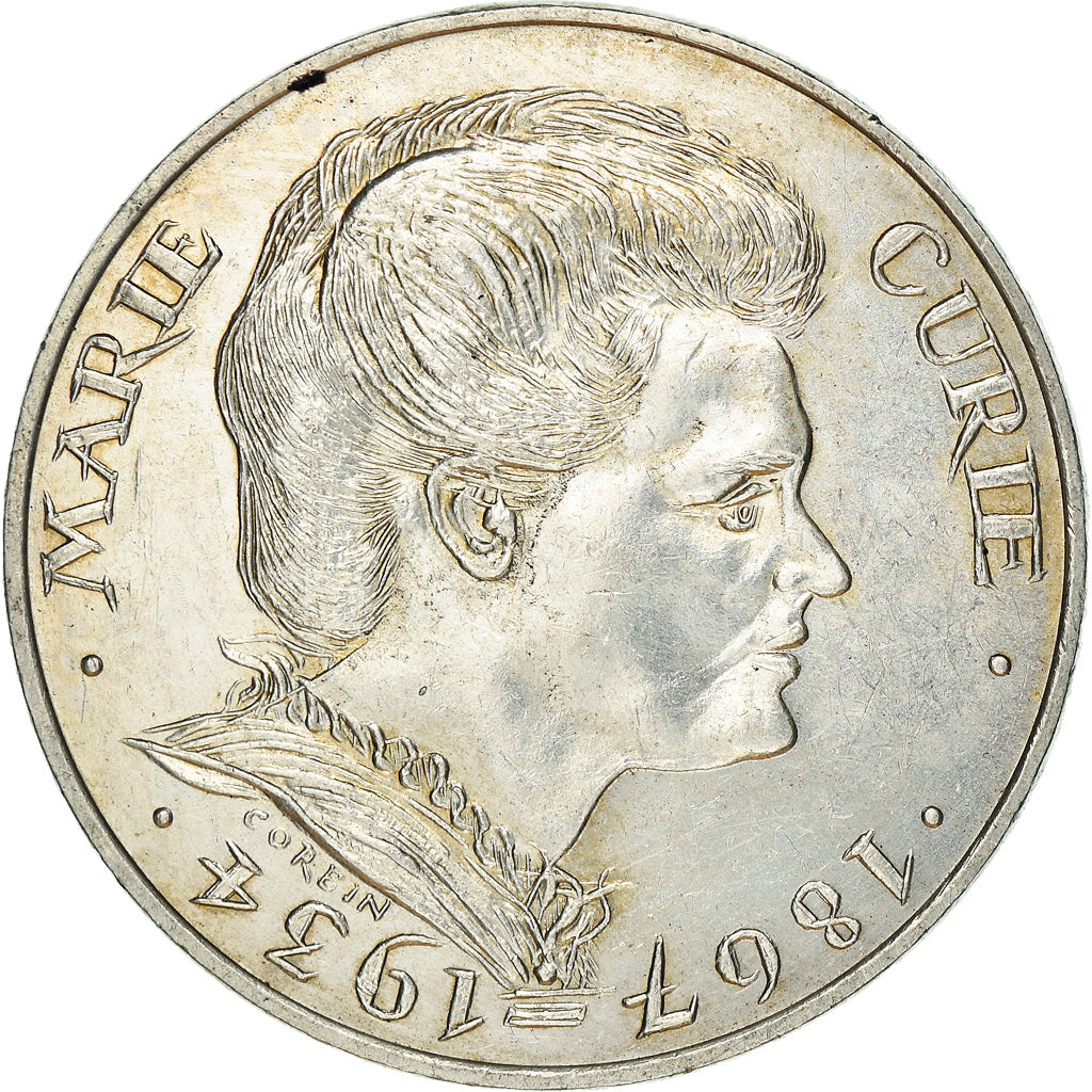 Moneta, Francia, Marie Curie, 100 Francs, 1984, SPL, Argento, KM:955