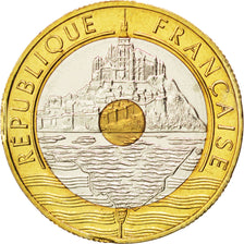 Monnaie, France, Mont Saint Michel, 20 Francs, 1999, FDC, Tri-Metallic