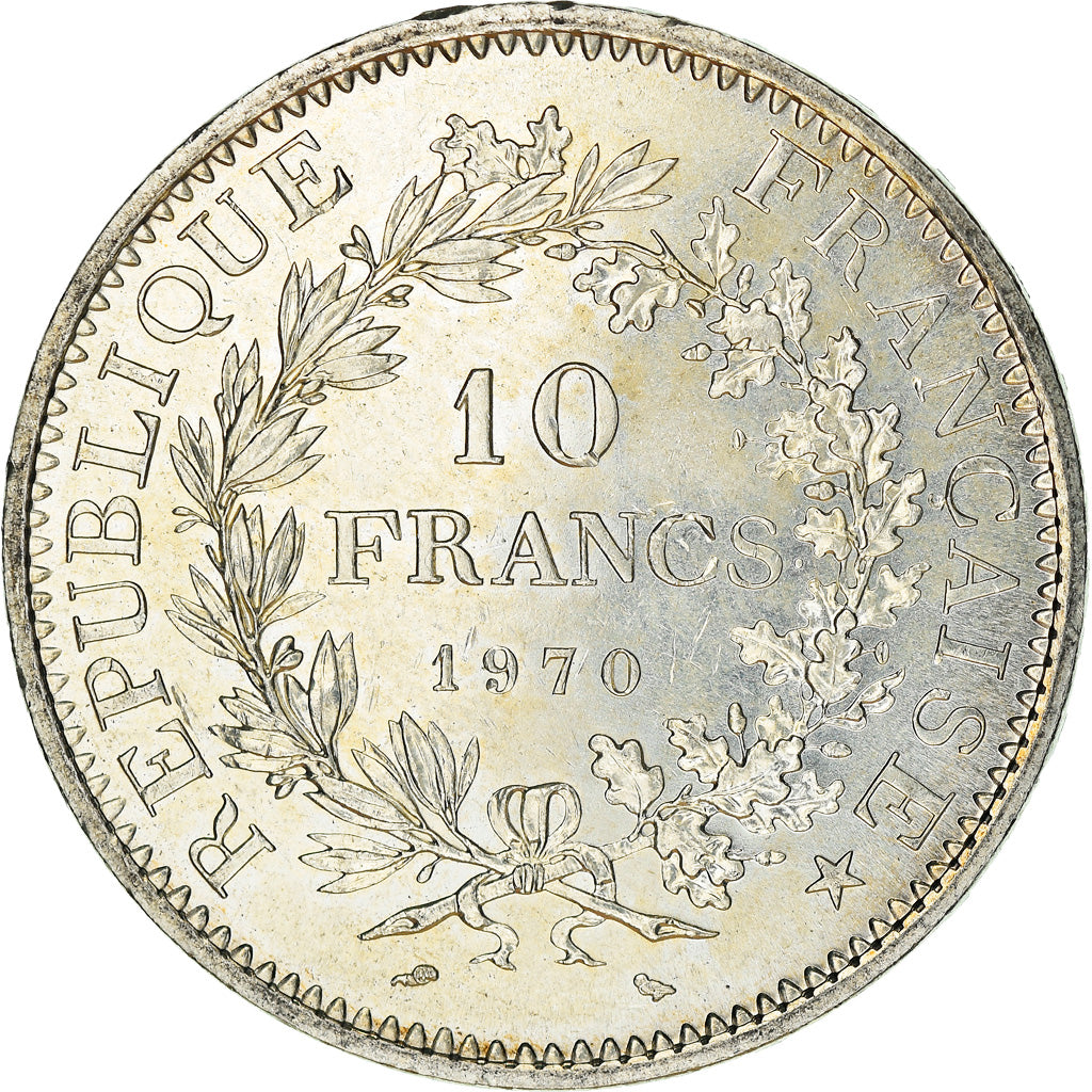 Coin, France, Hercule, 10 Francs, 1970, Paris, MS(63), Silver, KM:932