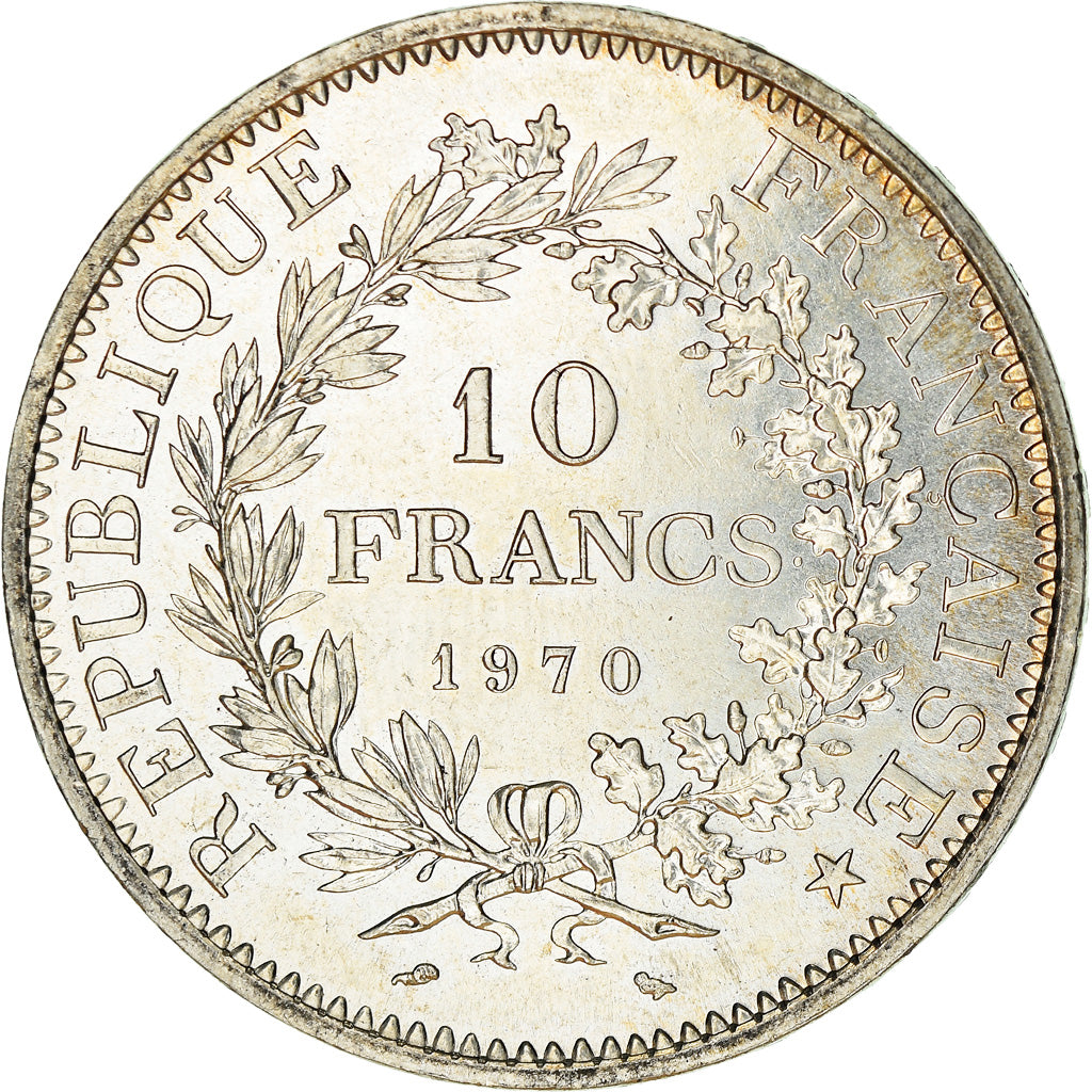Coin, France, Hercule, 10 Francs, 1970, Paris, MS(63), Silver, KM:932