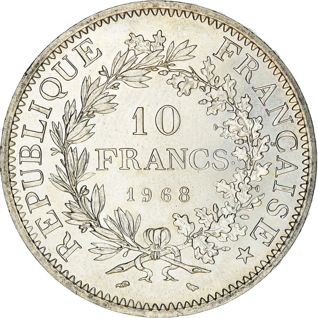 Coin, France, Hercule, 10 Francs, 1968, Paris, MS(60-62), Silver, KM:932