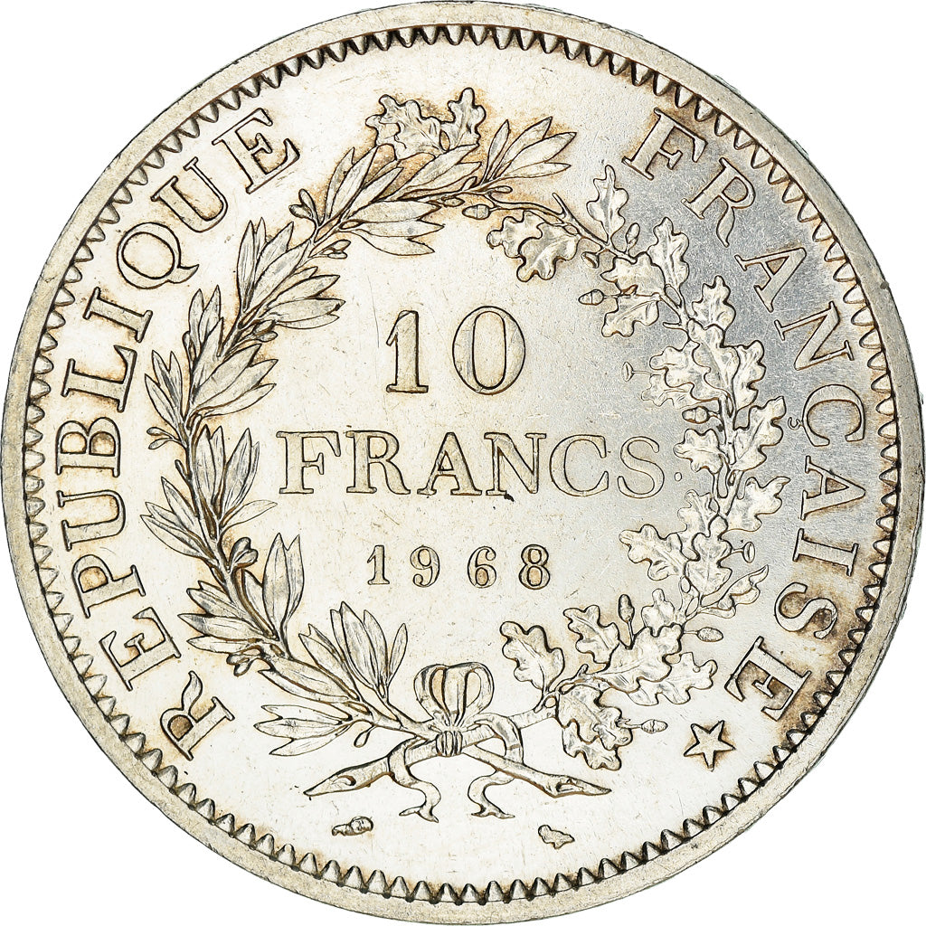 Coin, France, Hercule, 10 Francs, 1968, Paris, MS(60-62), Silver, KM:932