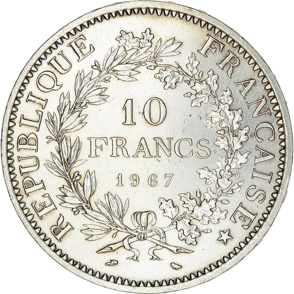 Coin, France, Hercule, 10 Francs, 1967, Paris, MS(60-62), Silver, KM:932