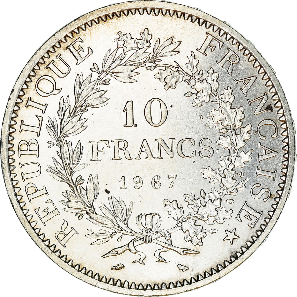 Coin, France, Hercule, 10 Francs, 1967, Paris, MS(60-62), Silver, KM:932