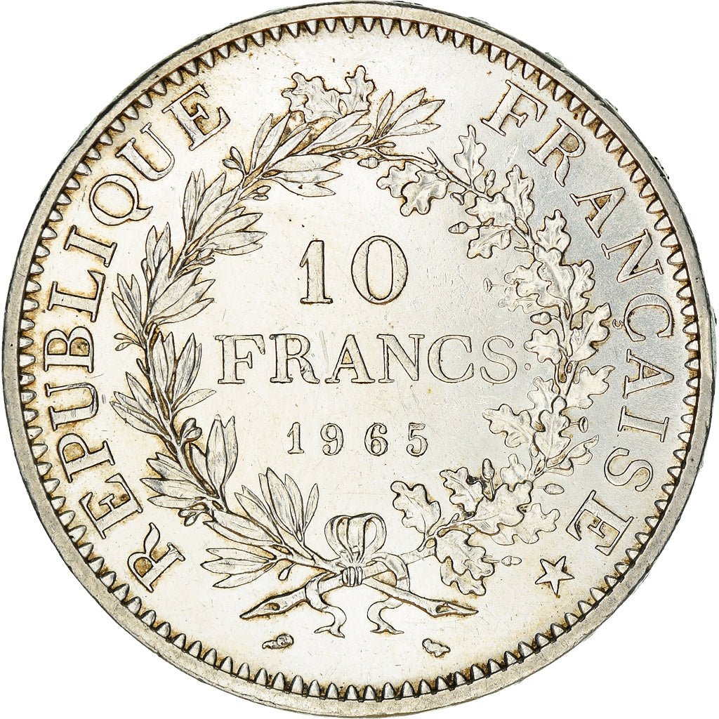 Coin, France, Hercule, 10 Francs, 1965, Paris, AU(55-58), Silver, KM:932