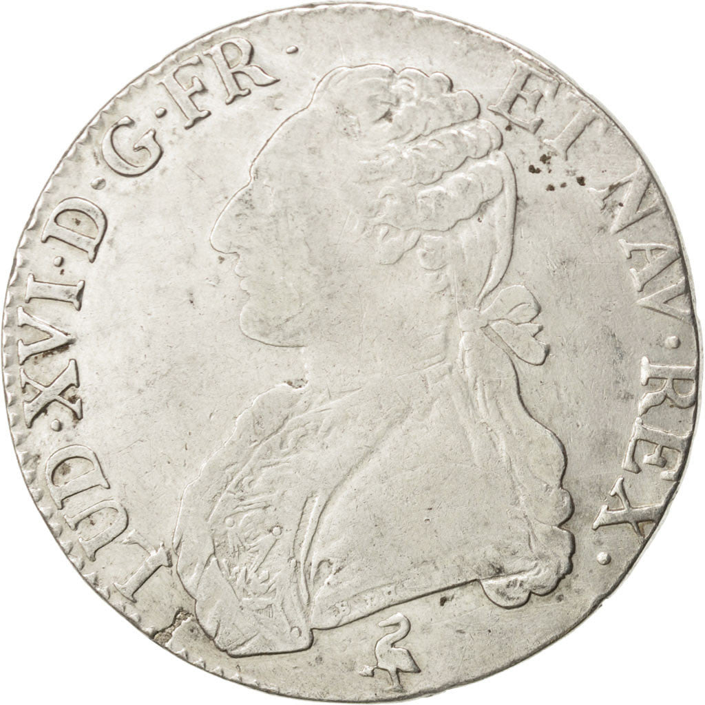 FRANCE, Écu aux branches d'olivier, ECU, 1791, Paris, KM #564.1, VF(30-35), ...