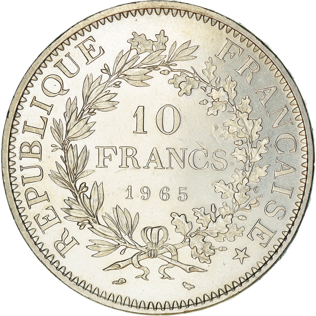 Coin, France, Hercule, 10 Francs, 1965, Paris, MS(63), Silver, KM:932
