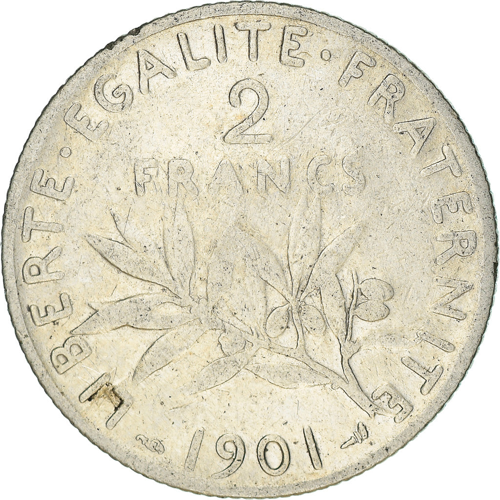 Monnaie, France, Semeuse, 2 Francs, 1901, Paris, TB+, Argent, Gadoury:532