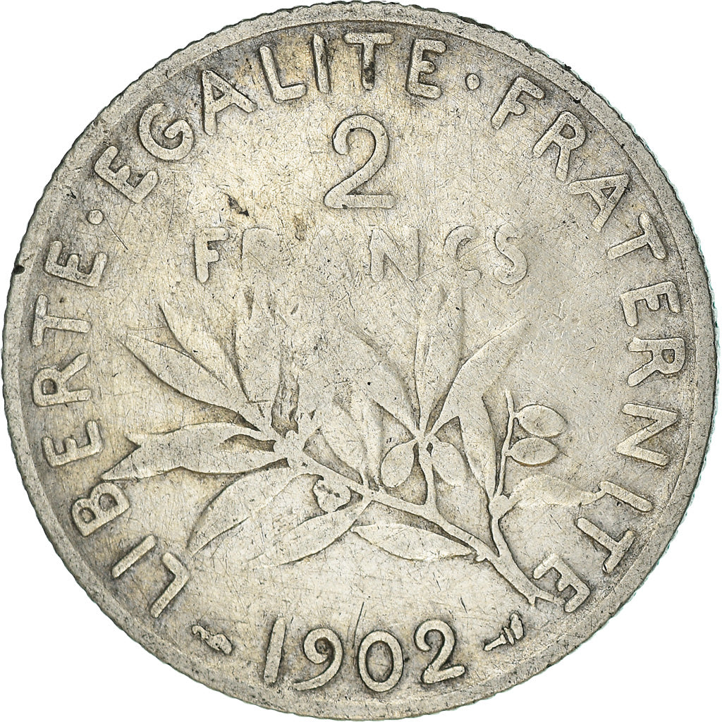 Münze, Frankreich, Semeuse, 2 Francs, 1902, Paris, S+, Silber, KM:845.1