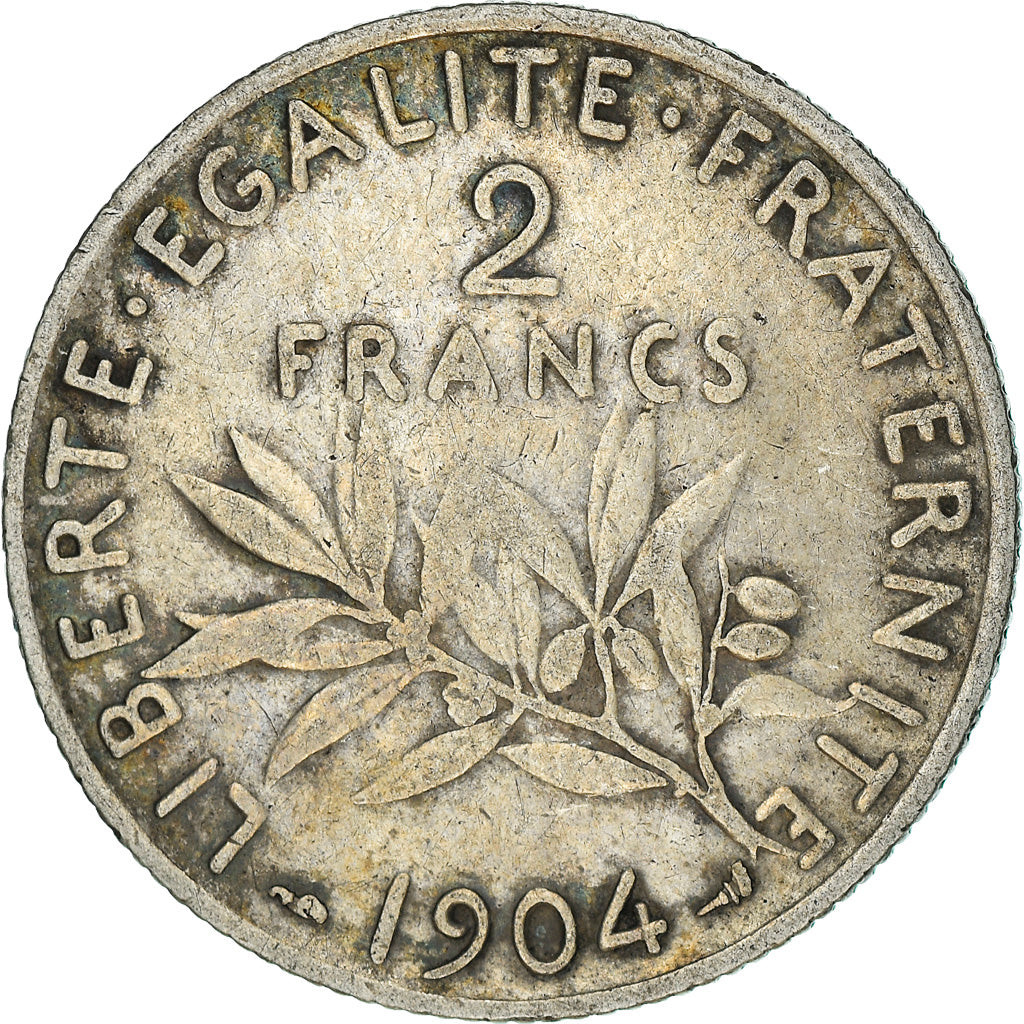 Coin, France, Semeuse, 2 Francs, 1904, Paris, VF(30-35), Silver, KM:845.1
