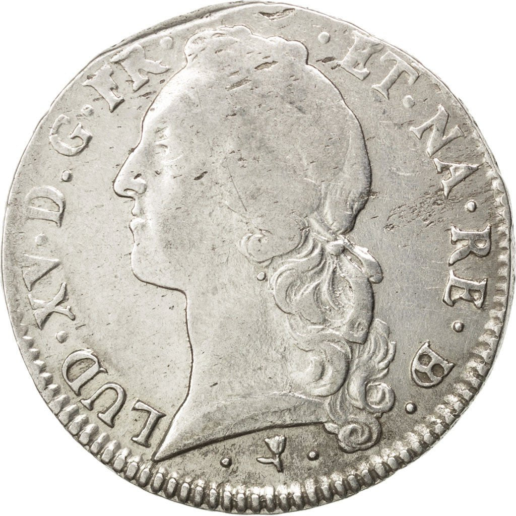 Francia, Louis XV, Écu de Béarn au bandeau, Ecu, 1767, Pau, MB+, Argento, K...
