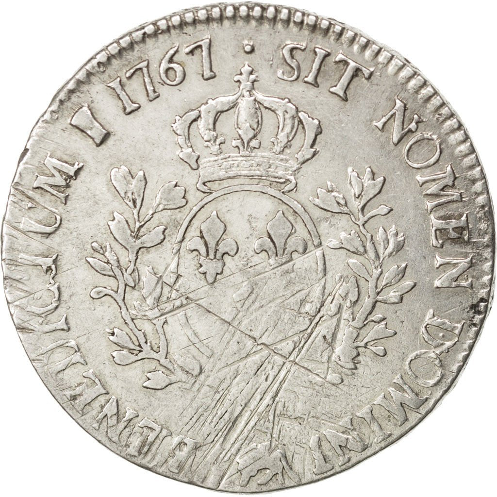 Francia, Louis XV, Écu de Béarn au bandeau, Ecu, 1767, Pau, MB+, Argento, K...