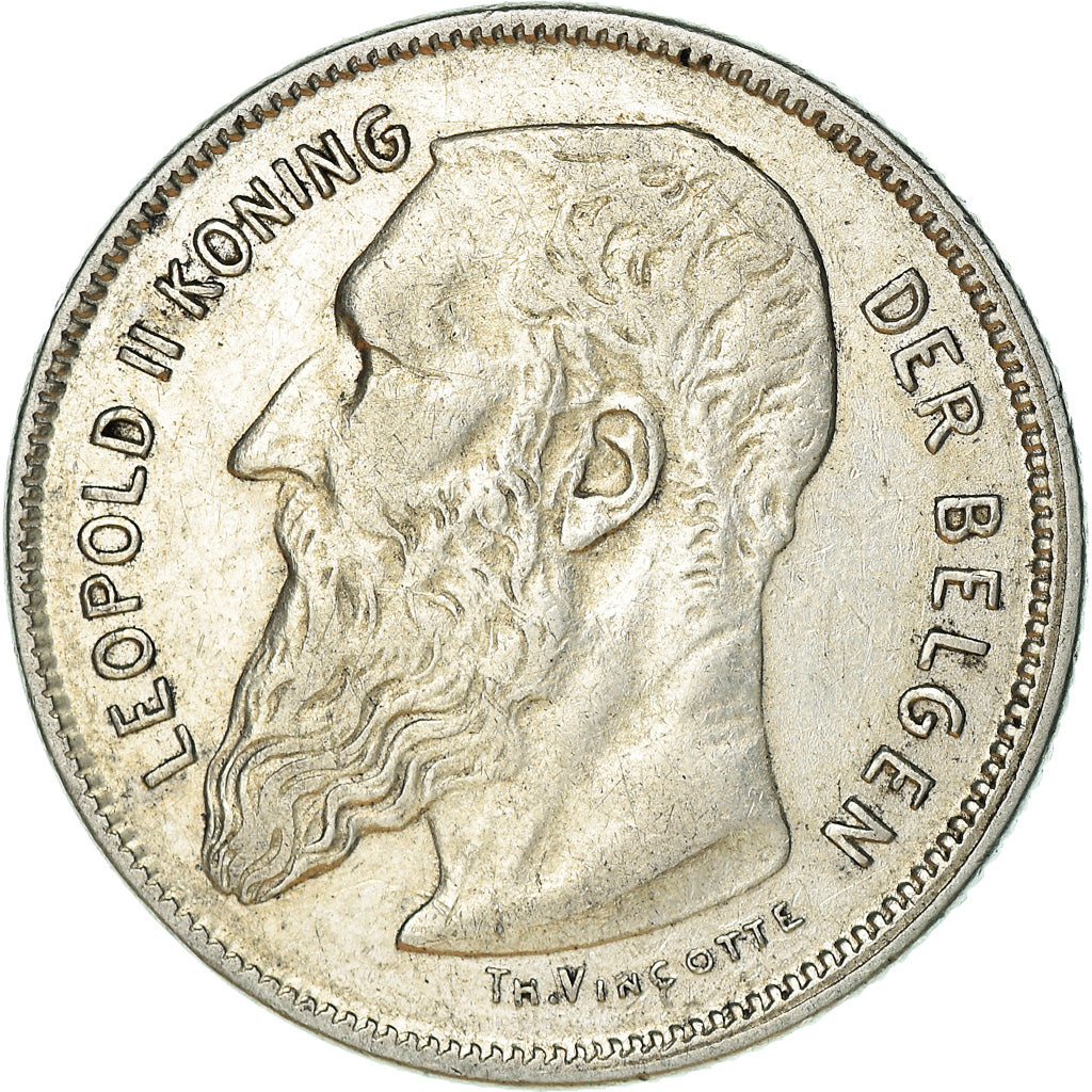 Coin, Belgium, 2 Francs, 2 Frank, 1909, AU(55-58), Silver, KM:59