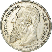 Coin, Belgium, 2 Francs, 2 Frank, 1909, AU(55-58), Silver, KM:59