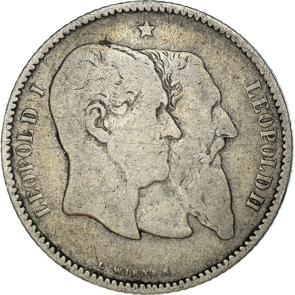 Coin, Belgium, Leopold II, Franc, 1880, VF(30-35), Silver, KM:38