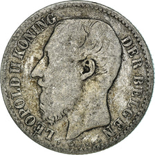 Moneta, Belgio, Leopold II, Franc, 1887, MB+, Argento, KM:29.1