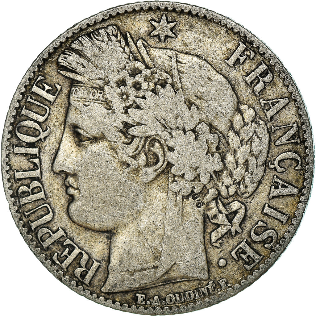 Coin, France, Cérès, Franc, 1887, Paris, VF(30-35), Silver, KM:822.1