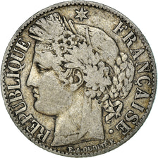 Coin, France, Cérès, Franc, 1887, Paris, VF(30-35), Silver, KM:822.1