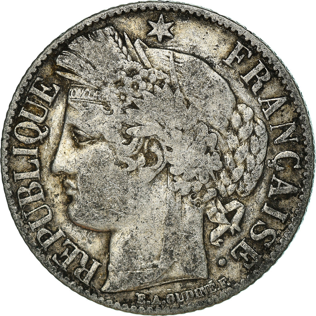 Coin, France, Cérès, Franc, 1887, Paris, VF(30-35), Silver, KM:822.1