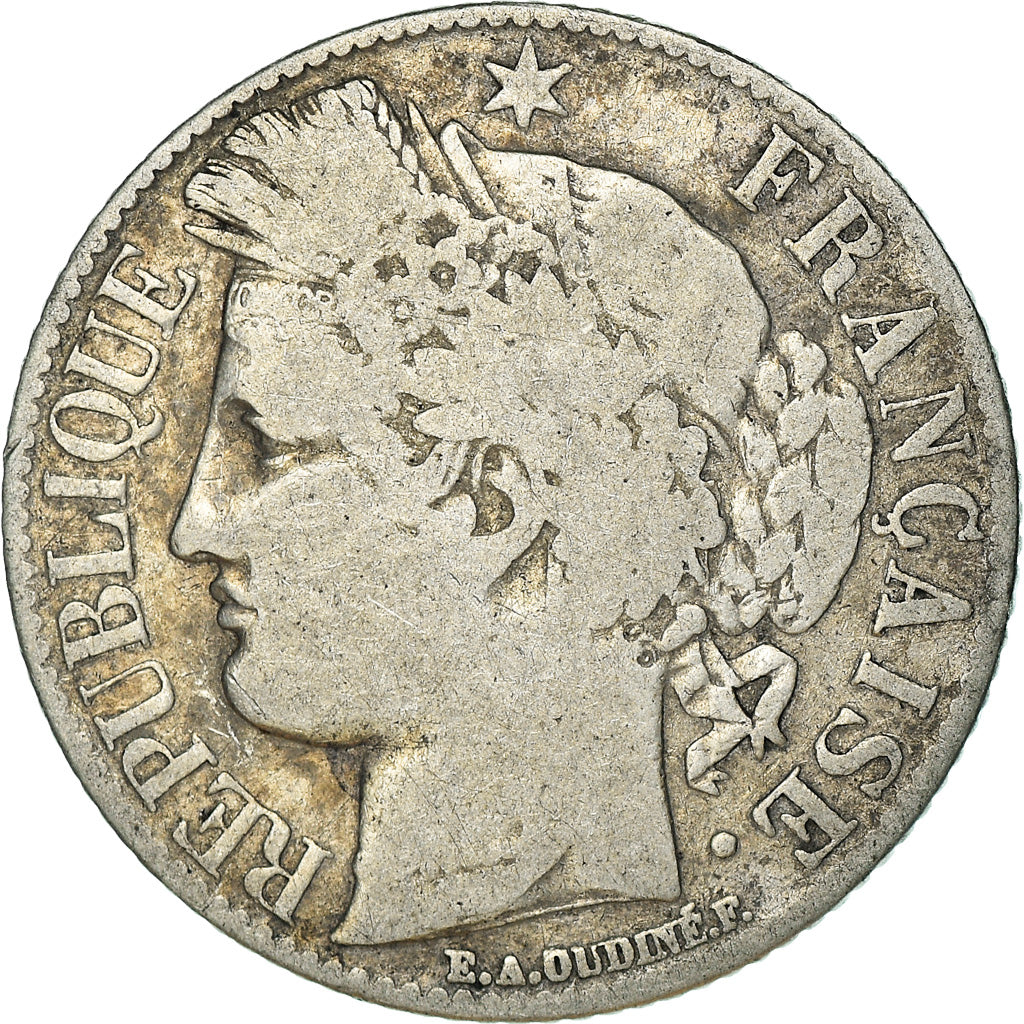 Coin, France, Cérès, Franc, 1887, Paris, VF(20-25), Silver, KM:822.1