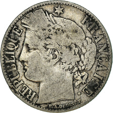 Monnaie, France, Cérès, Franc, 1872, Paris, TB, Argent, Gadoury:465a, KM:822.1