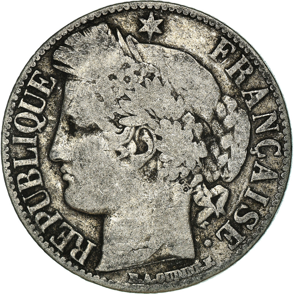 Monnaie, France, Cérès, Franc, 1881, Paris, TB, Argent, Gadoury:465a, KM:822.1