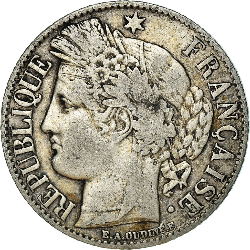 Coin, France, Cérès, Franc, 1888, Paris, EF(40-45), Silver, KM:822.1