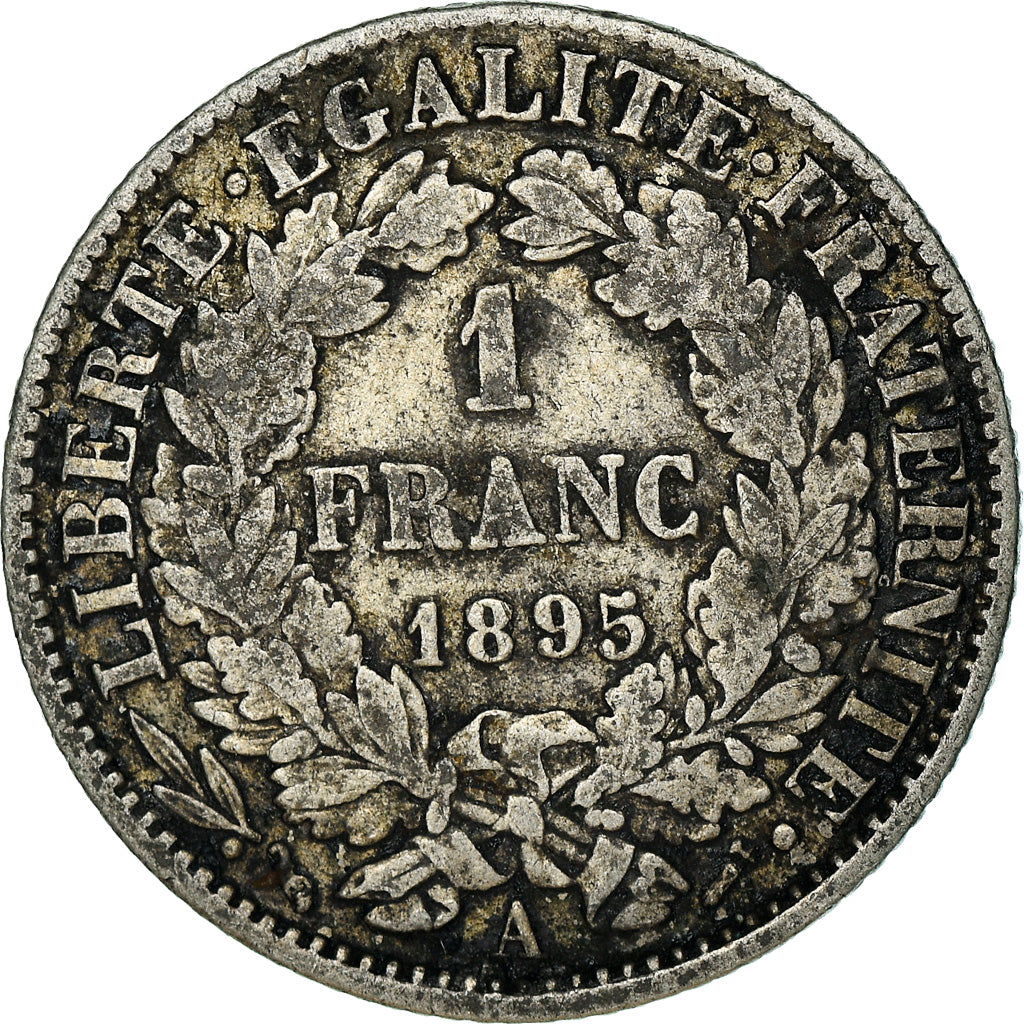 Coin, France, Cérès, Franc, 1895, Paris, VF(30-35), Silver, KM:822.1