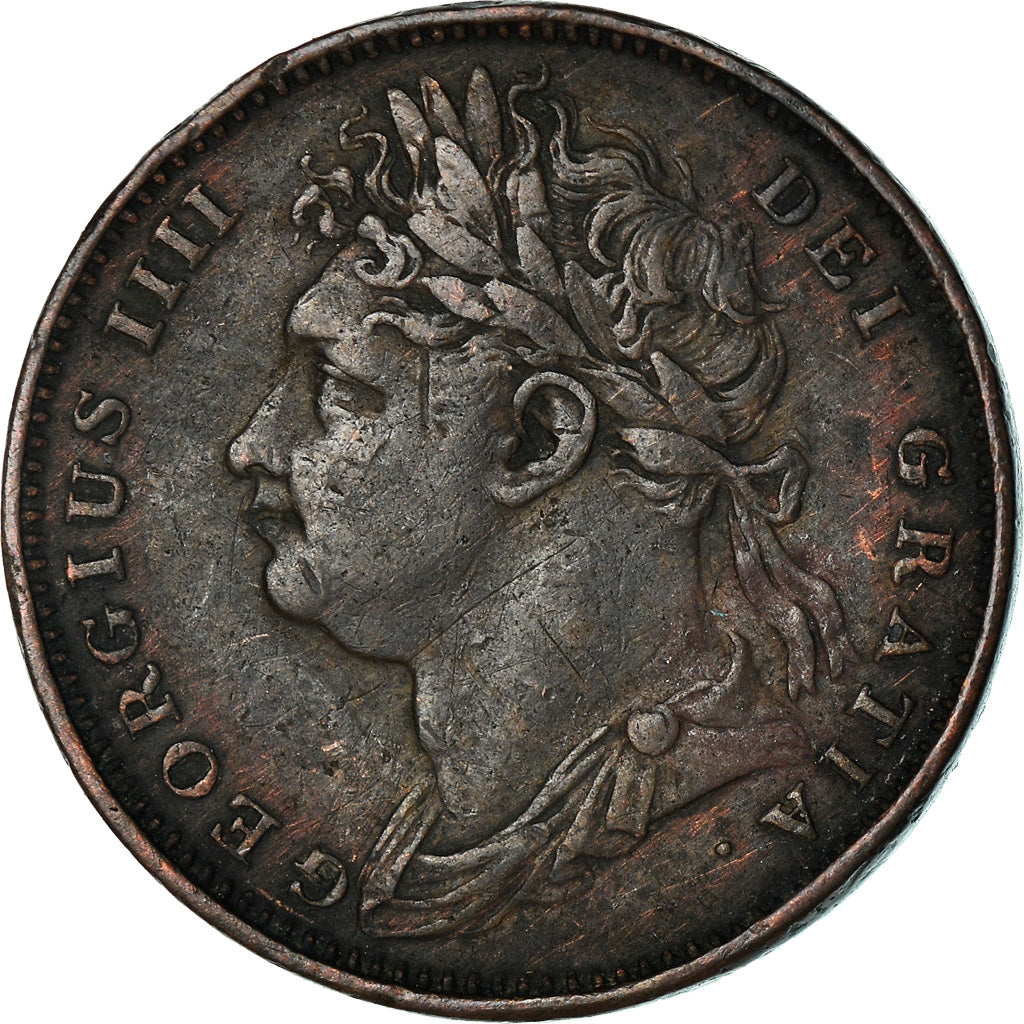 Coin, Great Britain, George IV, Farthing, 1822, EF(40-45), Copper, KM:677