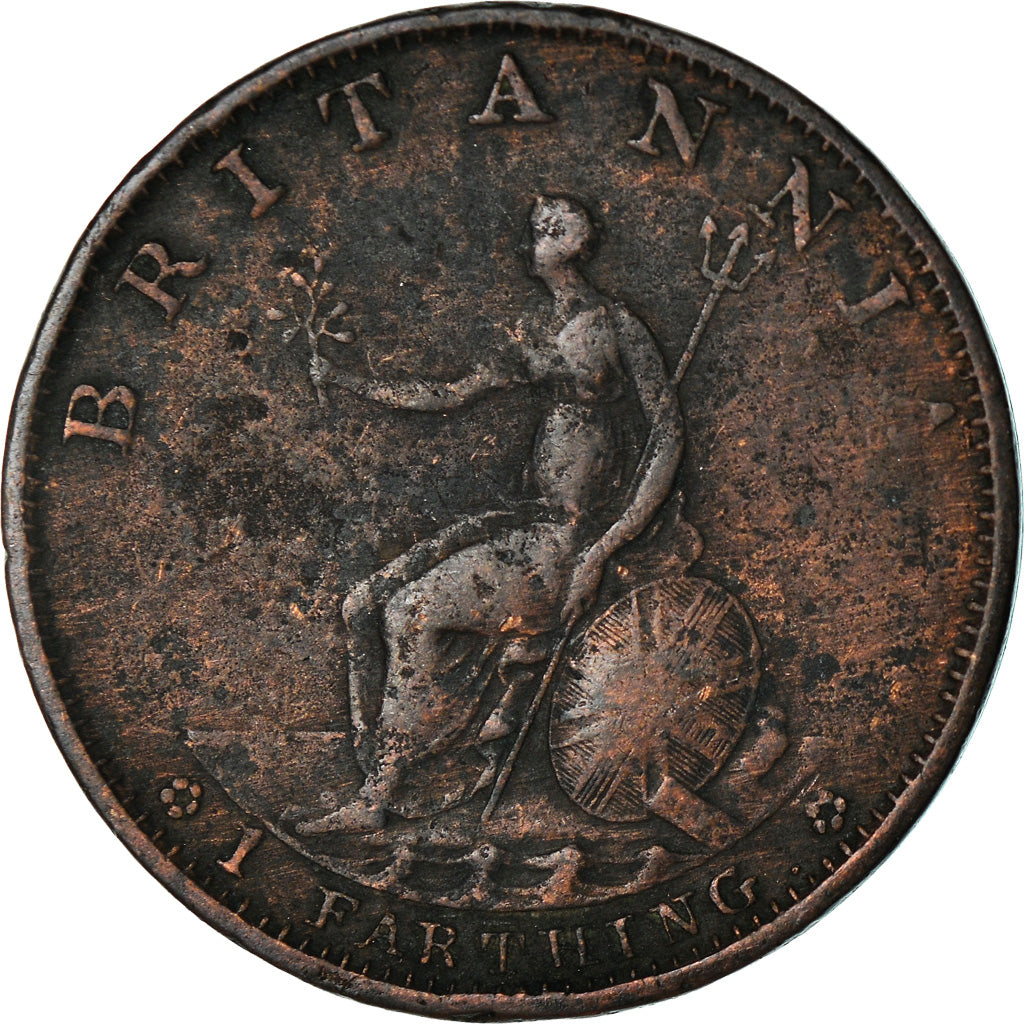 Coin, Great Britain, George III, Farthing, 1799, VF(30-35), Copper, KM:646