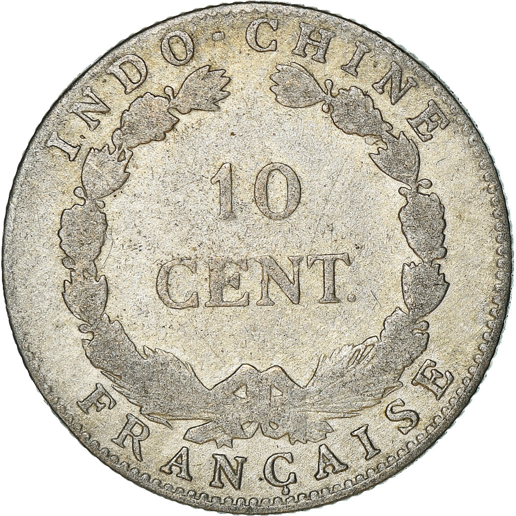 Moneta, Indochiny, 10 Cent, 1920, VF(20-25), Srebro, Lecompte:159
