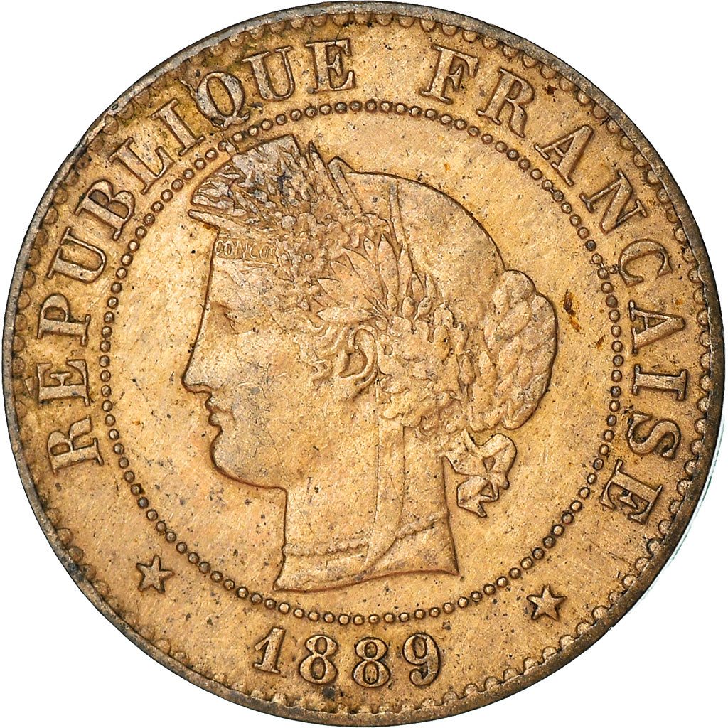Moneta, Francia, Cérès, Centime, 1889, Paris, BB, Bronzo, KM:826.1, Gadoury:88