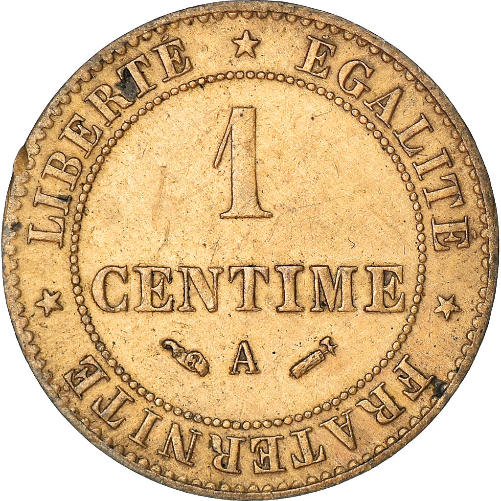 Moneta, Francia, Cérès, Centime, 1889, Paris, BB, Bronzo, KM:826.1, Gadoury:88