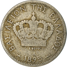Coin, Greece, George I, 10 Lepta, 1895, Paris, VF(30-35), Copper-nickel, KM:59