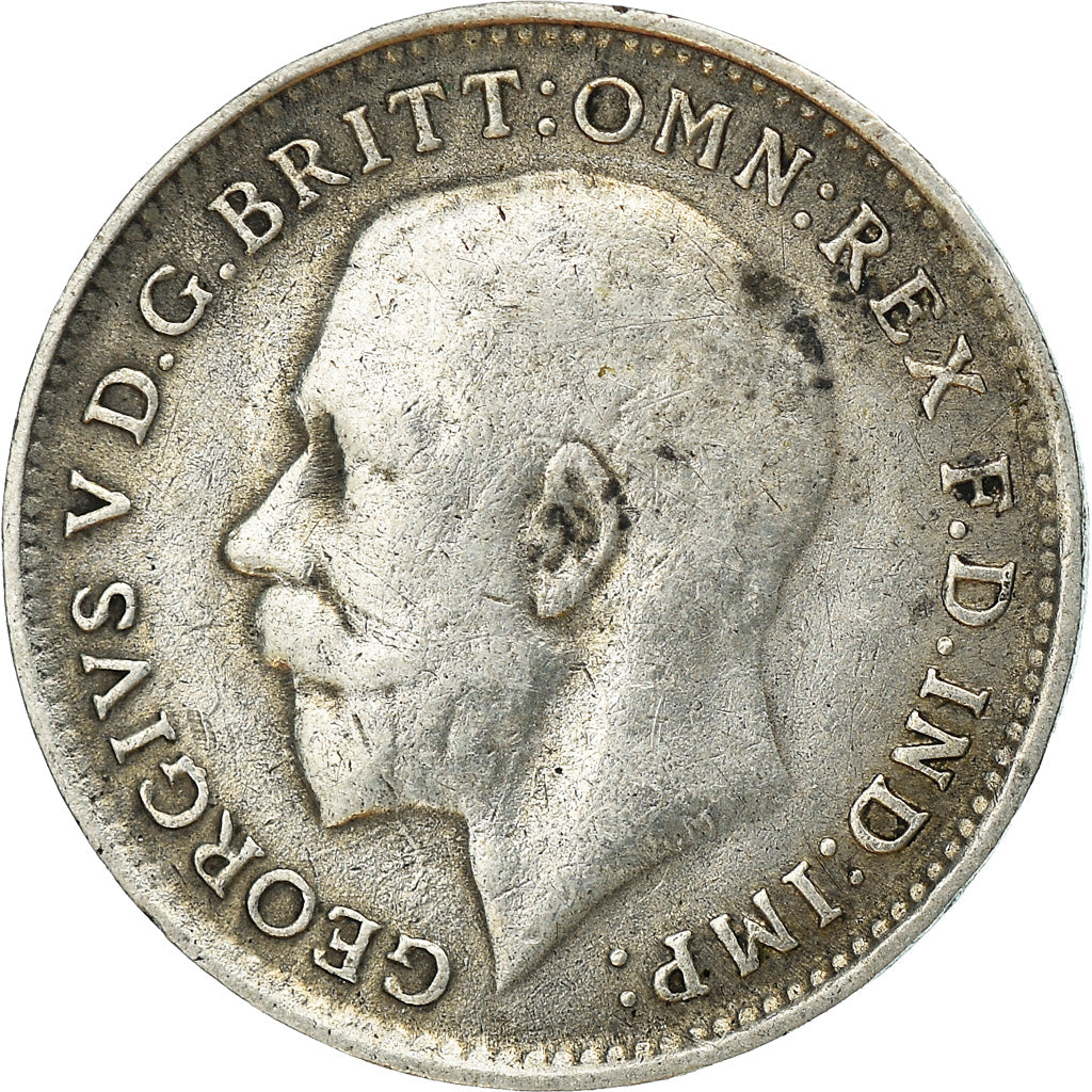 Coin, Great Britain, George V, 3 Pence, 1917, EF(40-45), Silver, KM:813