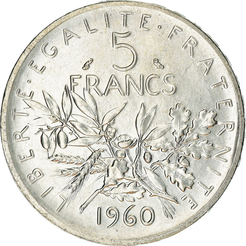 Monnaie, France, Semeuse, 5 Francs, 1960, FDC, Argent, Gadoury:770, KM:926