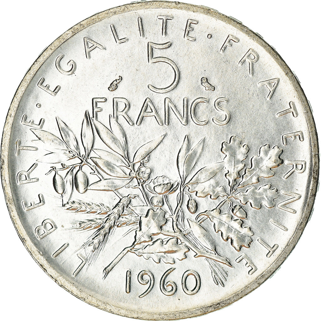 Monnaie, France, Semeuse, 5 Francs, 1960, FDC, Argent, Gadoury:770, KM:926