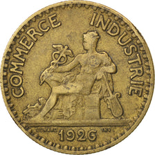 Coin, France, Chambre de commerce, 2 Francs, 1926, EF(40-45), Aluminum-Bronze