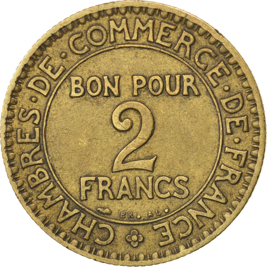 Coin, France, Chambre de commerce, 2 Francs, 1926, EF(40-45), Aluminum-Bronze