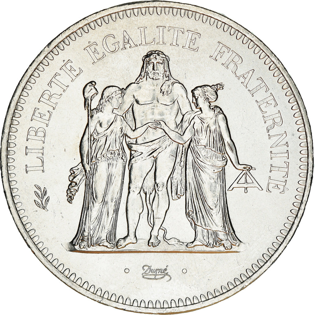 Coin, France, Hercule, 50 Francs, 1977, Paris, AU(55-58), Silver, KM:941.1