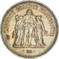 Coin, France, Hercule, 50 Francs, 1977, Paris, Iridescent toning, AU(55-58)